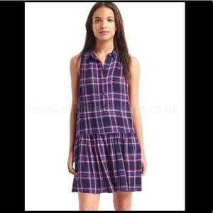 Gap Plaid Dropwaist Shirtdress